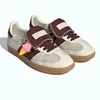 2024 Herrplattform Låga casualskor Wales Bonner Leopard Dark Fox Brown Pony Tonal Cream White Men Women Trainers Sneakers