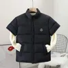 Mens para baixo algodão golfe wear jaqueta inverno leve e quente gola meia manga colete casacos roupas 240116