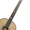 Wszystkie lite drewno {Adirondack Spruce + Honduras Rosewood} 40 -calowy OM zaokrąglony abalone Inkrustowany Folk Acoustic Acoustic Guitar