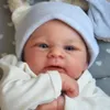 NPK 19 cali urodzone dziecko już malowana gotowa lalka Elijah Awake Reborn Baby Size 3D skóra widzialne żyły kolekcjonerskie lalka sztuki 240116