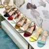 heel sandals designer sandals summer sandals beach women shoes wedding party shoes belt buckle rubber sole mules chunky heels no021