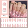 False Nails Pink Love Water Drops Almond Nail European And American French Wearing Cute Ins Style Sharp