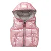 Gilet enfant vêtements d'extérieur pour enfants manteaux d'hiver vêtements pour enfants chaud à capuche coton bébé garçons filles gilet pour l'âge 3-11 ans 240116