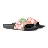 Designerskor tofflor Summer Beach Sliders Canvas Kvinnor toppkvalitet casual sko gummi mule flicka platt svart utomhus resemän glida pool sandal present med låda