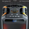 Altoparlanti TWS Subwoofer stereo wireless portatile grande potenza USB Caixa De Som altoparlante Bluetooth esterno luce ambientale a LED Square Dance Audio