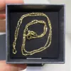 Collier rempli d'or 24 carats pour femmes, chaîne unique Simple, charme élégant, bijoux fins de mariage, cadeau de couleur or, colliers dorés 240116