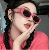 2024 Black Frame Punk Letter Fashion Sunglasses New rectangular hip-hop style Spicy Girl FemaleT99L