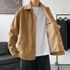 Модная новая модная плюшевая утолщенная куртка для старшеклассников, корейское короткое джинсовое пальто для мужчин