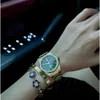 Vivianism Westwoodism Watch Octagonal Beimu Women's Watch Empress Dowager Steel Band Women's Watch Blue Beimu Face Blue Green Gold