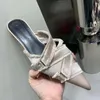 Gai gai gai mulheres mules sandálias elegantes bombas verão sapatos femininos de salto baixo na moda senhoras sandália apontou toe slides calçado 240115