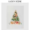 New Banners Streamers Confetti Christmas decoration hanging cloth with light Feels like a tree holiday ball Christmas background cloth simple gift S01804