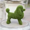 Garden Decorations T84E Miniature Dog Figurine Poodle Staty Harts