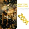 New Banners Streamers Confetti 17 Inch Foil Balls New Year Balloons Digits 2024 Girl Birthday Party Decoration Gold Balloons for Home Anniversary Wedding Party