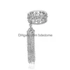 Couple Anneaux Remise Europe Mode Zircon Cubique Pierre Anneaux Micro Pavé Long Gland Anneau Designer De Luxe Cuivre Bijoux De Fête Pour W Dh2Xa