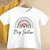 Aile Eşleşen Kıyafetler Büyük Kardeş Küçük Kardeş Çocuklar Tshirt Kız Kardeş T-Shirt Bebek Bodysuit Ablam Küçük Kız Kardeş Tee Sesli Giysileri H240508