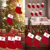 Nya banners streamers Confetti Christmas Socks Sticking Snowflake Letter Stocking Christmull Decoration For Home Strumpor For Home Xmas Tree Ornament Candy Bag