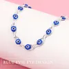 Braccialetti con ciondoli Braccialetti per occhi Coppia di gioielli abbinati Coppia abbinata Roba Bracciale da donna con perline blu Cristallo