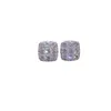 Brincos de moda simples joias deslumbrantes 925 prata esterlina pave branco 5a zircão cúbico cz diamante pedras preciosas festa mulheres casamento brinco de noiva presente