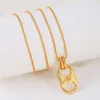 Designer Tory Jewelry Autumn and Winter Gold Hollow Double T-letter Pendant Simple Long Necklace Women's Light Luxury High-end Sweater Chain