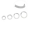 King Rings G23 3 Side Full 5A Zircon 6-12mm Clicker Orelha Cartilagem Tragus Helix Brincos Piercing Body Jewelry Piercing240115