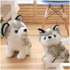 Animais de pelúcia bonecas crianças brinquedo husky cão p boneca brinquedos presentes crianças presente de natal entrega gota dhtip