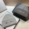 Winter Dual Color Stereo Letter Warm Wool Russian High Quality Women Cap Thickened Double Fold Rabbit Hair Knitted Hat