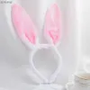 Bandeaux Mignon en peluche oreilles de lapin bandeau pâques doux oreilles de lapin bandes de cheveux pour femmes filles Anime Cosplay décorations coiffure habiller YQ240116