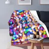 Sparkly Sequins Print Blanket Geometric Glitter Fleece Sleep Blanket Soft Warm Aesthetic Bedspread Lightweight for Kids Boy Girl 240116