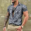 Men's Casual Shirts Social Beachwear Camping Streetwear 3D Print Short Sleeve Top Luxury Oversized Tee Clothing Vacation Funny