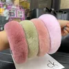 Headbands Mulheres Real Rex Rabbit Fur Hairband Headwear Head Band Aumentar e Widenfurry 2023 Coreano Ins Meninas Head Band YQ240116