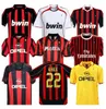 90 91 camicie retrò maglione da calcio a casa 95 96 97 Gullit 01 02 03 Maldini van Basten Football Kaka Inzaghi 06 07 Milan 2009 Pirlo Shevchenko Baggio Ac Milans