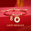 Bangle Lucky Zodiac Dragon Bracelet for Women Red Red Rope Wealth Bracelets عشاق المجوهرات