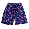 Short fluorescent pour hommes, champignons, Hip Hop, respirant, sport décontracté, unisexe, Streetwear, jogging, vêtements gothiques de plage