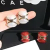 Luxury Style Red Stud Earrings New Womens Boutique Charm Earrings Designer Jewelry With Box Love Gift Earrings for Women Designers High Quality Jewelry