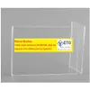 Andere Keuken Eetbar 100 Stuks Kantoor Acryl A6 Display Folder Stands Teller Plastic Voor Mes Board Menuhouder Zakelijk Poste Dhwtd ZZ