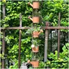 Trädgårdsdekorationer Kettle Metal Wind Chimes Rain Chain för Courtyard Decoration Ramadan Festival Valentines Day Drop Delivery Dhufg