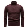 Männer Pullover Zipper Revers Stricken Pullover 2024 Herbst Und Winter Kaschmir Dicken Mantel Einfarbig Kknit Strickjacke