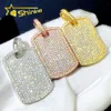 Iced Out Jewelry Hip Hop GRA Certified Vvs D Moissanite Pendant Tennis Necklace Dog Tag Pendants