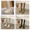 Moon Boot Snow Nylon Boots Apres-Ski Bootie Hoge kwaliteit Gabardine Boots Women Slip-on Design Dieste Dikke vacht Winter Warm Laarsjes Criss-Cross Tubulaire veters schoenen