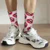 Erkek Çoraplar Büyüleyici Kırmızı Dudaklar Nefes Alabilir Fiber Işık Emme Ter deodorant Erkekler Orta Tüp Ayak Bileği İlkbahar Yaz Sonbahar İçin Soygun