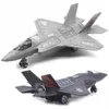 Stop Large Count Back F-35 Fighter Aircraft Model Muzyka LED Airplane Toy Prezent 240115