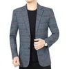 Mäns kostymer 2024 Spring och Autumn Middle Aged Suit Business Casual Dad's Single Piece Top Old Age Coat