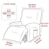 123 Sits Elastic Recliner Sofa Cover Relax Lazy Boy Fåtölj täcker Stretch Massage Couch Slipcovers Furniture Protector 240115