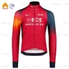 INEOS Grenadier Winter Fietsen Jassen Lange Mouwen Fleece Kleding MTB Bib Broek Set Warm Racefiets Sportkleding 240116