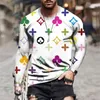 Summer and Autumn Men's and Women's Leisure Fashion Long Sleeve Round Neck T-shirt Street Clothing 3D Digital Printing Fashi 240115