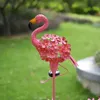 Gazonlampen Creatieve Flamingo Houten Paal Decoratief Licht Zonne-energie Tuindecoratiepaal Winddicht Buiten Tuin Gazondecoratie YQ240116