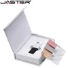 USB Flash kör Jaster New Crystal Rose Gold Silver Black Gold 2.0 USB Flash Drive With Gift Box 4GB 8GB 16GB 32GB 64 GB gratis anpassning