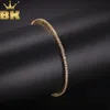 The Bling King 2mm Tennis Link Armband Iced Out Bling Cubic Zirconia Men Kvinnliga armband Fashion Hiphop Jewelry 240115