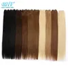 BHF proste ludzkie włosy splotowe pakiety Indian Remy Human Hair 100g Weft Ombre Blonde Color 16 do 28240115