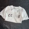 2024SS CN Lüks Tee Üstü Kadın Tişört Tasarımcı T Shirt Moda Sıcak Matkap Mektubu Grafik Tee Düz Renk Kısa Kollu Gömlek Sıradan Gevşek Asya Boyut